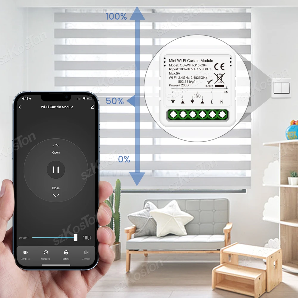 

Tuya WiFi Zigbee электрические шторы модуль умного переключателя оконные шторы рулонные жалюзи мотор жалюзи голос работает с Alexa Google