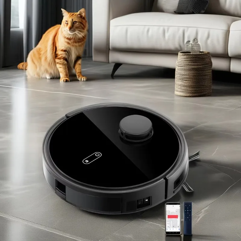 

Intelligent Euro Robot Vacuum Cleaner Aspiradora Automatic Installation Dry Wet Sweeping Mopping Household Hotel Use EU/US Plug