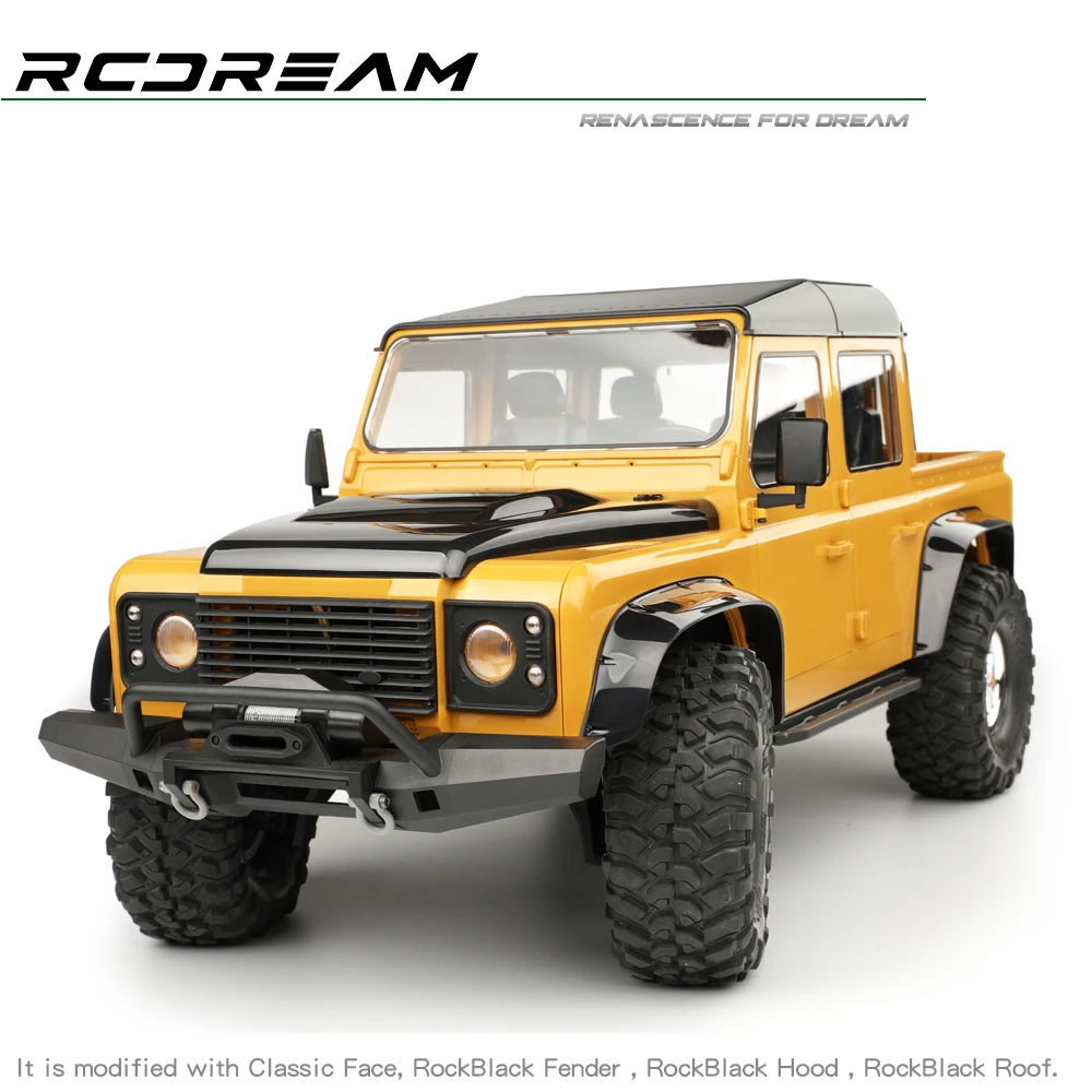 313mm wheelbase TRX4 monocoque body shell for 1/10 RC Crawler Car Wilderness Defender RD110 pickup truck body 4 doors