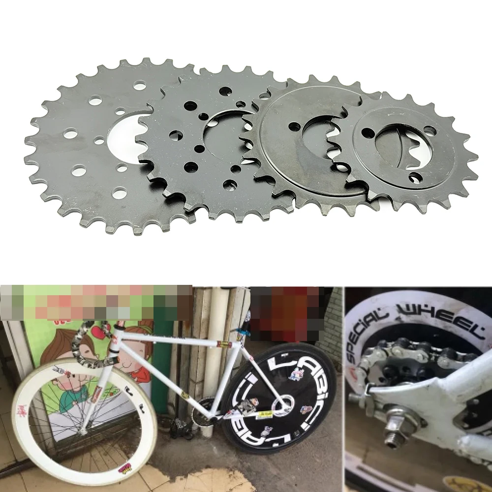 

Motorcycle #410 -18T 22T 25T 28T sprocket fixed gear instead of disc brake transmission gear for electric scooter bicycle bicycl