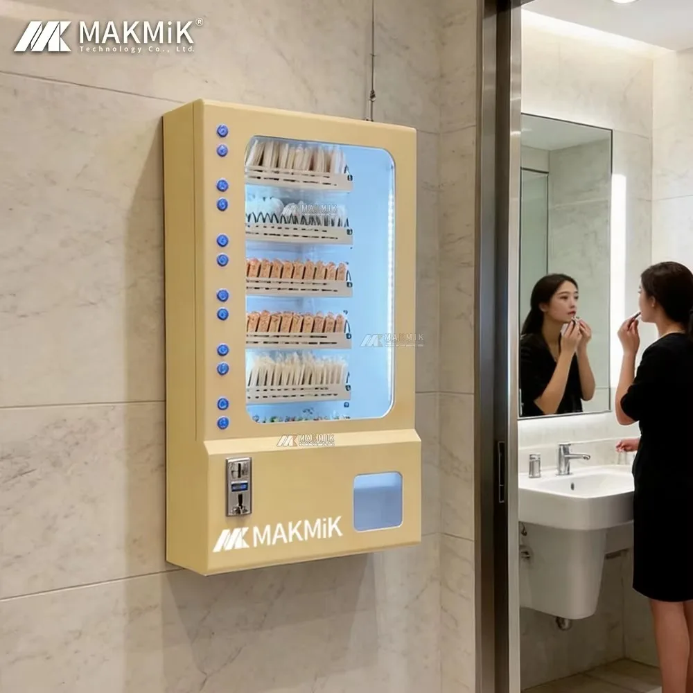Custom Logo Steel Wall Mounted Self-Service Ultra-Thin Beverage Vending Machine with SDK for Foods Drinks Factory Direct