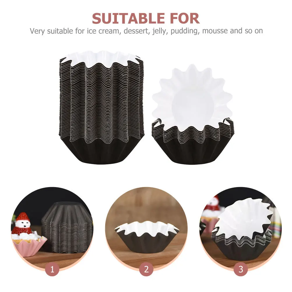

150Pcs Cake Cups Grease-Proof Paper Disposable Baking Cups for Muffins Desserts Cupcake Liners Muffin Bowls Cupcake Liners