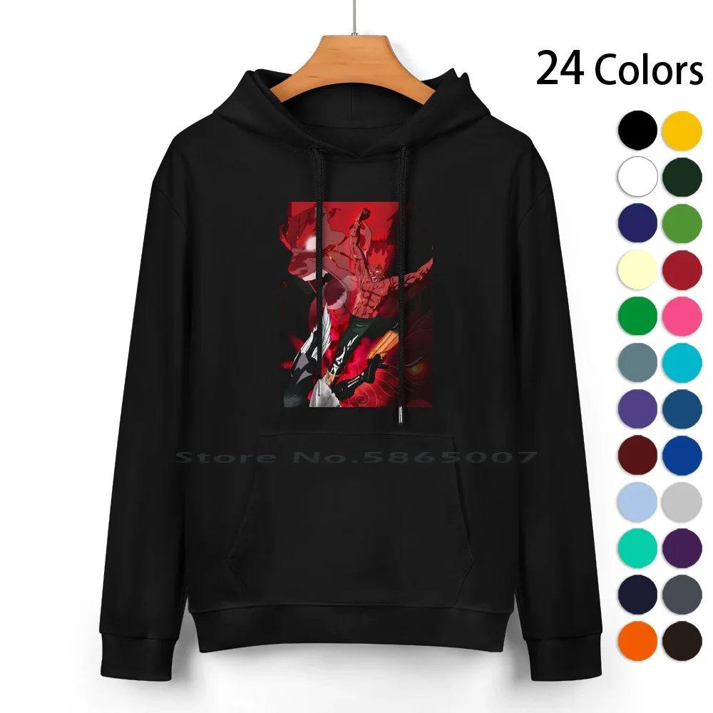 Ga? Maito-The 8 Heavenly Gates Pure Cotton Hoodie Sweater 24 Colors Gaimaito Shippuden Madara Dragon 8gates Fire 100% Cotton