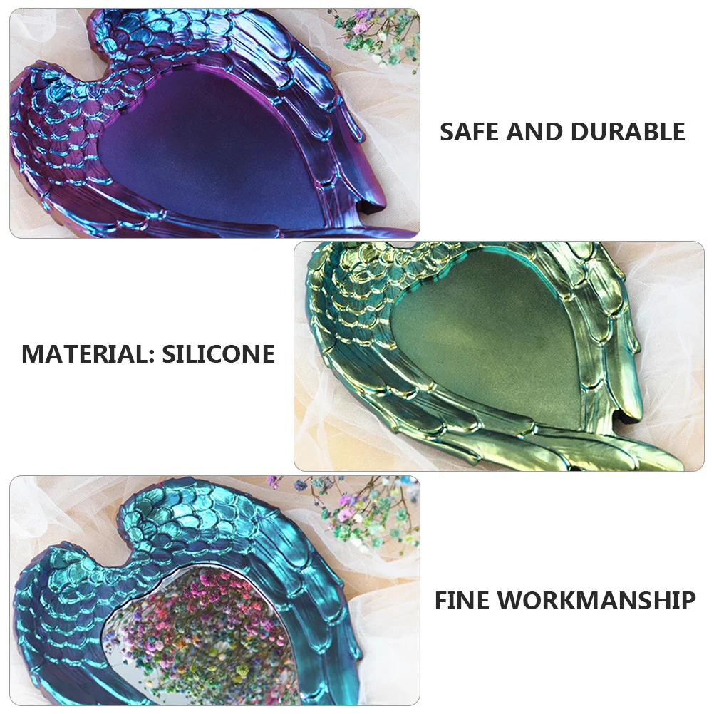 

1 шт., форма для подноса с крыльями, сделай сам, эпоксидная смола, дизайн сердца, креативное украшение для дома, подарок, форма для подноса с крыльями, форма для кристалла эпоксидной смолы