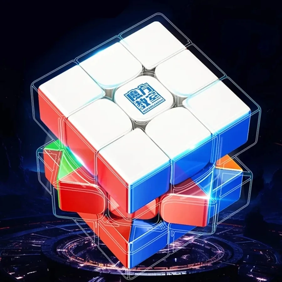 MOYU-Cube Magnétique UV RS3M 3x3 pour Enfants, Puzzle de Vitesse Professionnel, Jouets Fidget