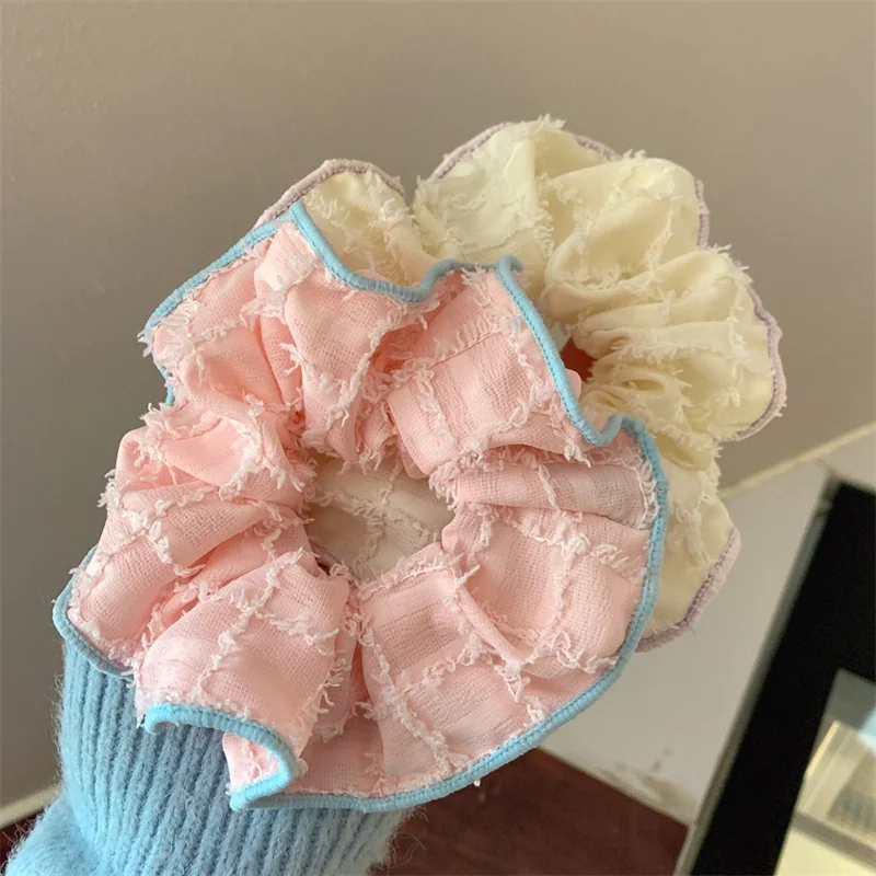 Elegant Temperament Scrunches Sweet Cute Elastic Hair Rope For Women Girls Summer Spring Elastic Hair Tie Ponytail Hair Tie