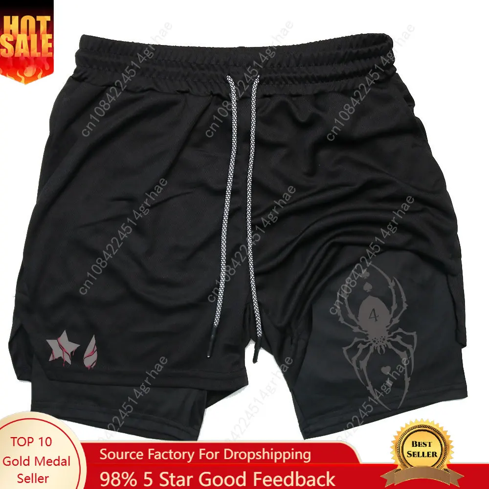 

Men Performance Shorts Anime Hunter X Hunter Summer Gym Shorts Summer Sports Fitness Workout Jogging Running Short Pants