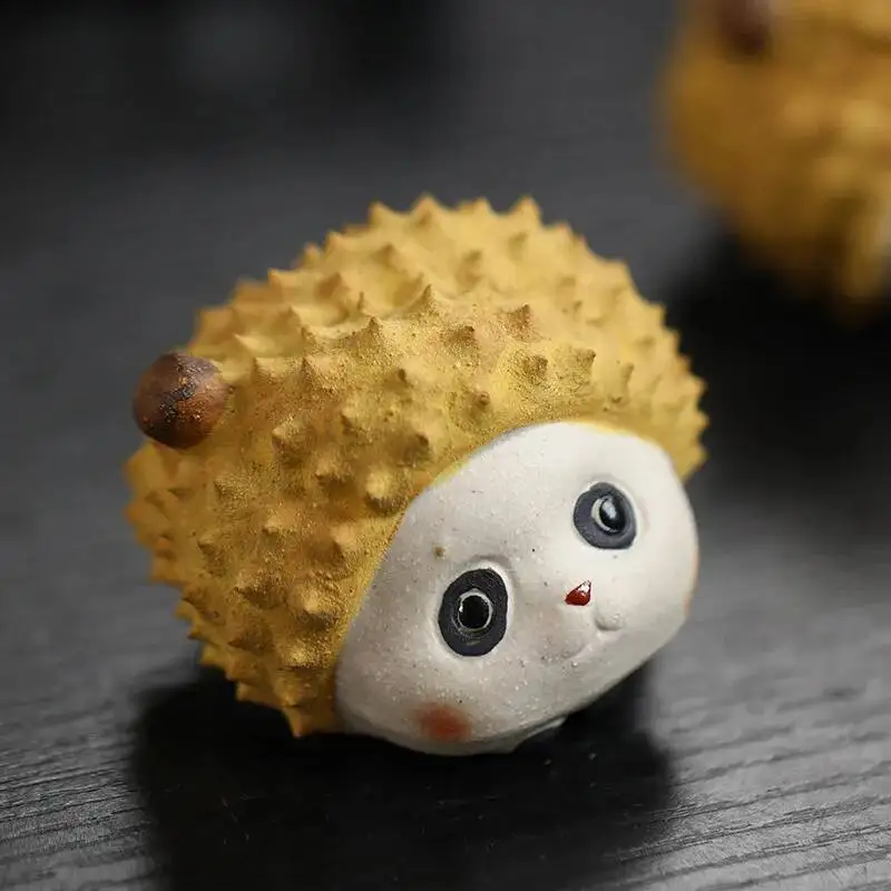 

Yixing Zisha Tea Pet Durian Panda Ornament Handmade Creative Fruit Tea Plaything Cute Tea Ceremony Tea Table Tea Set Can Be Kept