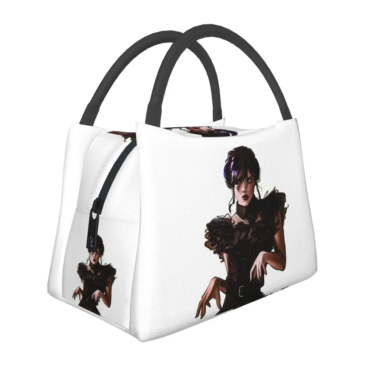 Wednesday Addams Lunch Bags Insulated Bento Box Portable Lunch Tote Picnic Bags Cooler Thermal Bag for Woman Girl Travel