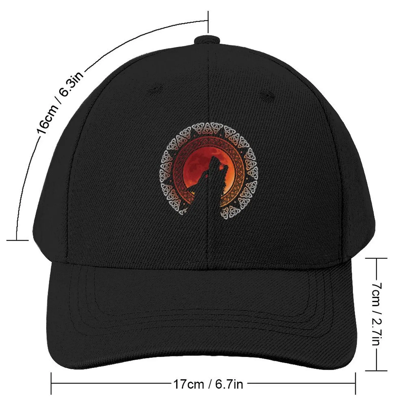 Fenrir Wolf Moon Baseball Cap hard hat Thermal Visor Uv Protection Solar Hat Mens Women's