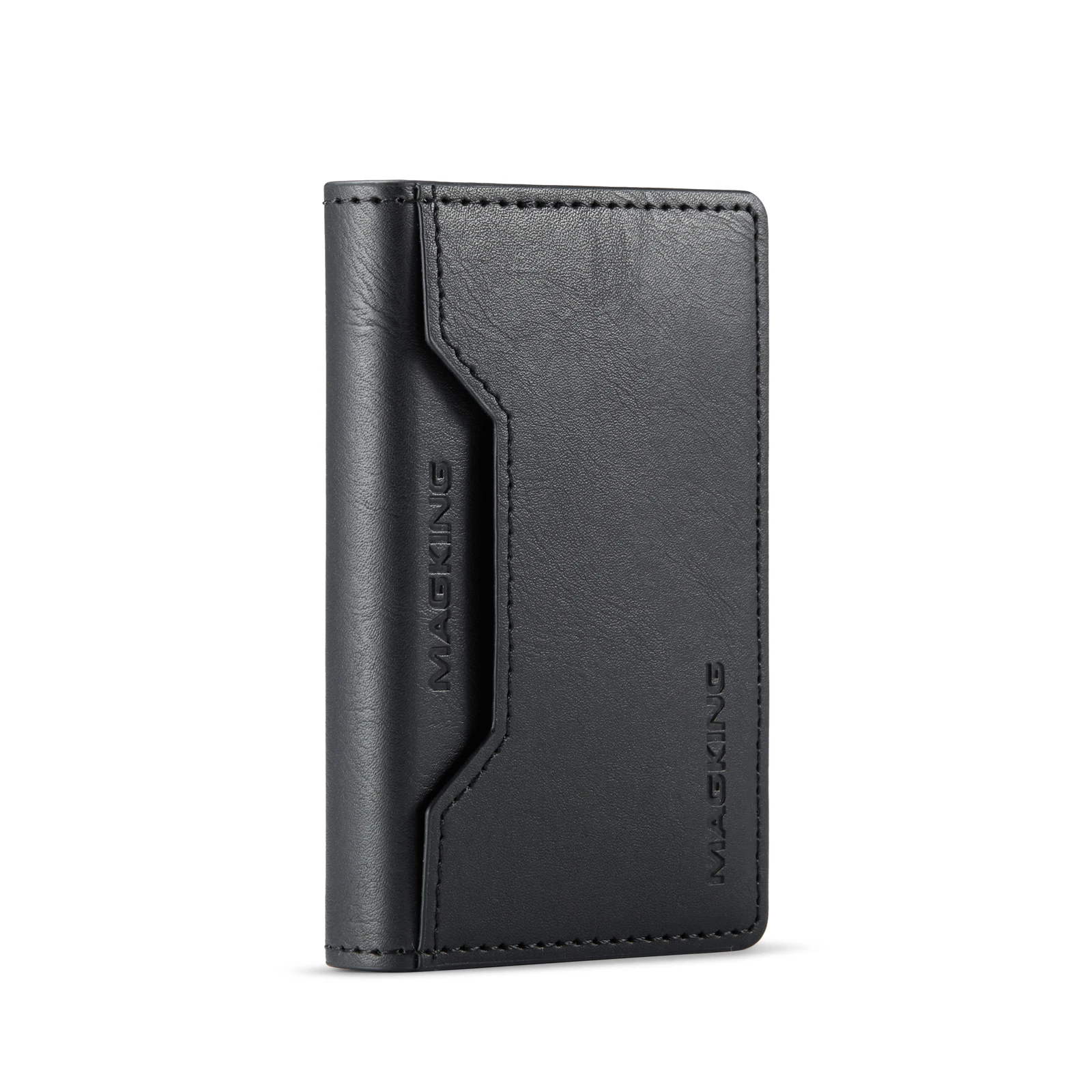 

DG.MING MAGKING K2 Portable Card Holder Wallet Trifold Magnetic Card Bag Premium PU Leather Multi Card Slot Mini Card Bag Wallet