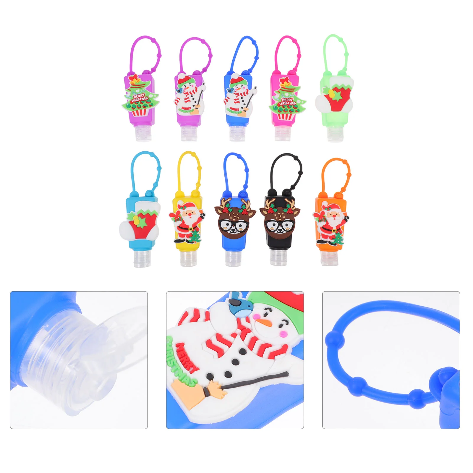 

10 Pcs Travel Bottles Cartoon Silicone Case Hand Holder Holders Mini Lotion Gel 77x3cm Outdoor Sub