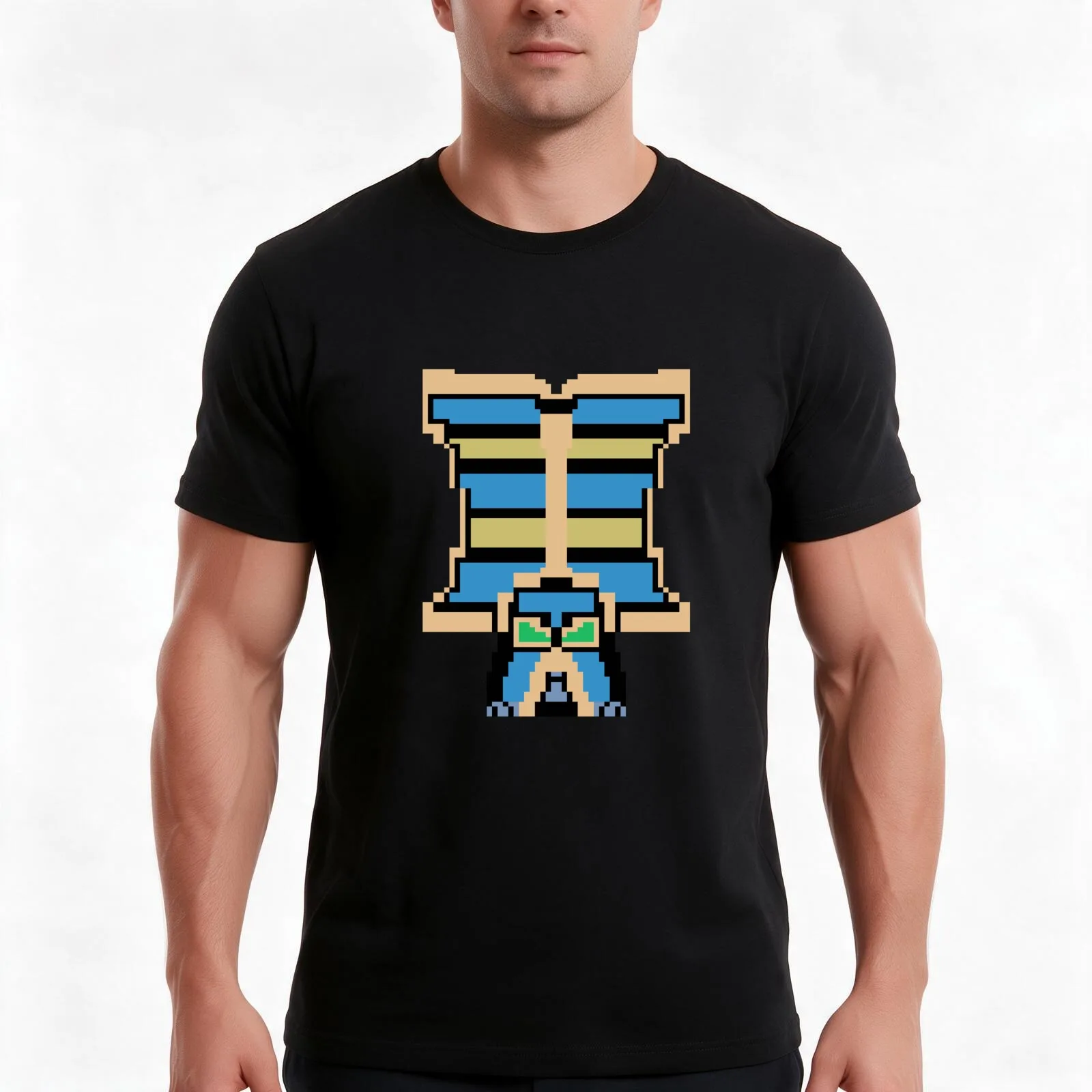 Pixel Art Thousand Son T-Shirt, Summer Casual Cotton Tee, Oversized Streetwear Tops, Vintage Graphic Print, Unisex Men Women