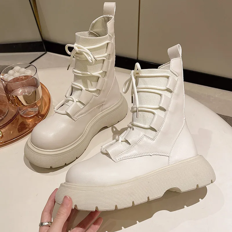 Trendy Women's Hiking Shoes Autumn and Winter Sports Walking Leisure Hiking Boots Can Be Thickened with Soft Leather Short Boots