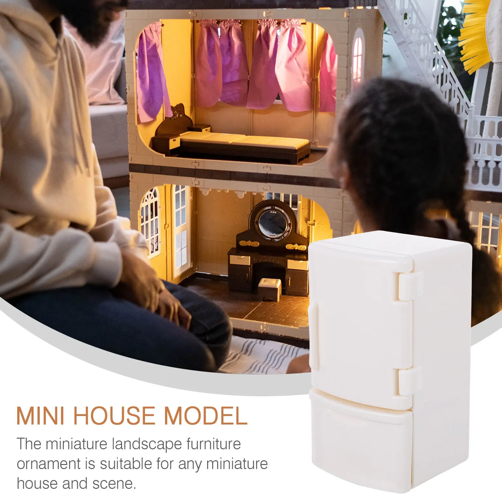 

2 шт. мини-холодильники для декора дома, многофункциональные аксессуары для сцен, для кухни, гостиной, микроландшафта, поделок своими руками, пластик