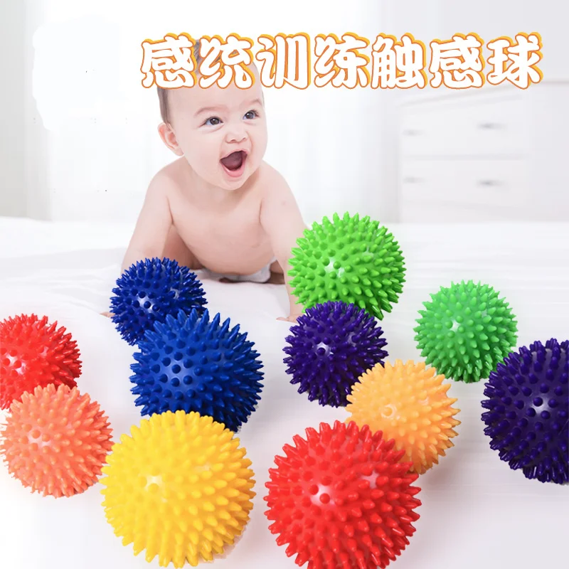 Durable PVC Spiky Massage Ball Trigger Point Sport Fitness Hand Foot Pain Relief Plantar Fasciitis Reliever 7cm Exercise Balls