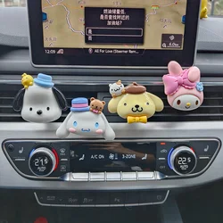 Carro Ambientador com Perfume Difusor, Clipe de Ventilação, Kawaii Sanrios, Kuromi, Cinnamoroll, Decoração Anime, Presente de Páscoa, Auto Acessórios