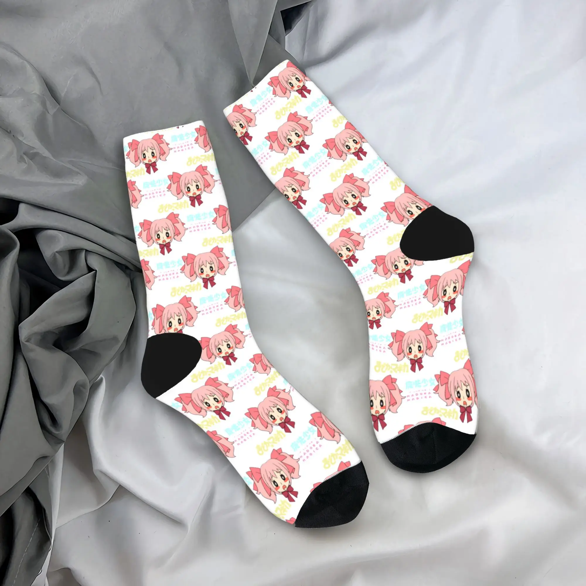

Magical Girls Socks Madoka Anti-Slip Stockings Men Quality Cycling Socks Spring Funny Graphic Socks
