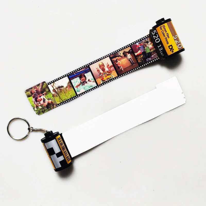 

Free Shipping 30pcs/Lot Sublimation Blank Film Keychain For Custom Family Kid Gifts