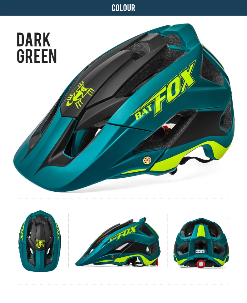 BATFOX Fahrradhelme, stoßfest, verstellbar, atmungsaktiv, für Rennrad, MTB, Fahrradhelm, für Herren und Damen, Casco Ciclismo, Sicherheits-Fahrradausrüstung – Detail 11