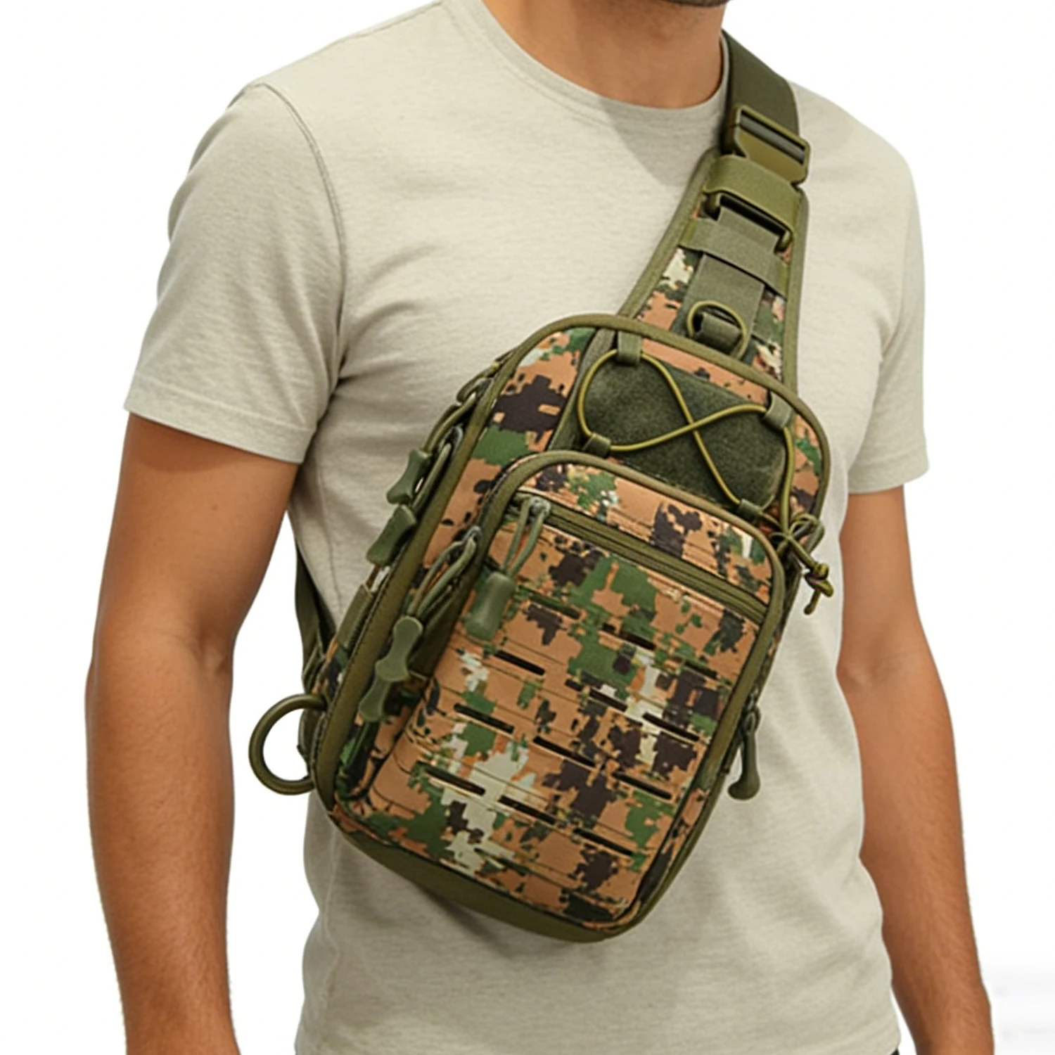 

Men's Military Tactical Hunting Shoulder Bag Laser Design Outdoor Hiking Sports Crossbody Bag for Fishing Camping