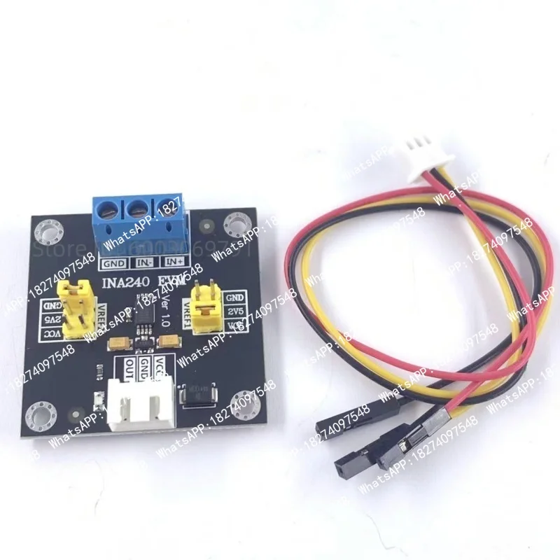 INA240 module, INA240A1/A2 current detection amplifier, current monitoring, bidirectional current acquisition