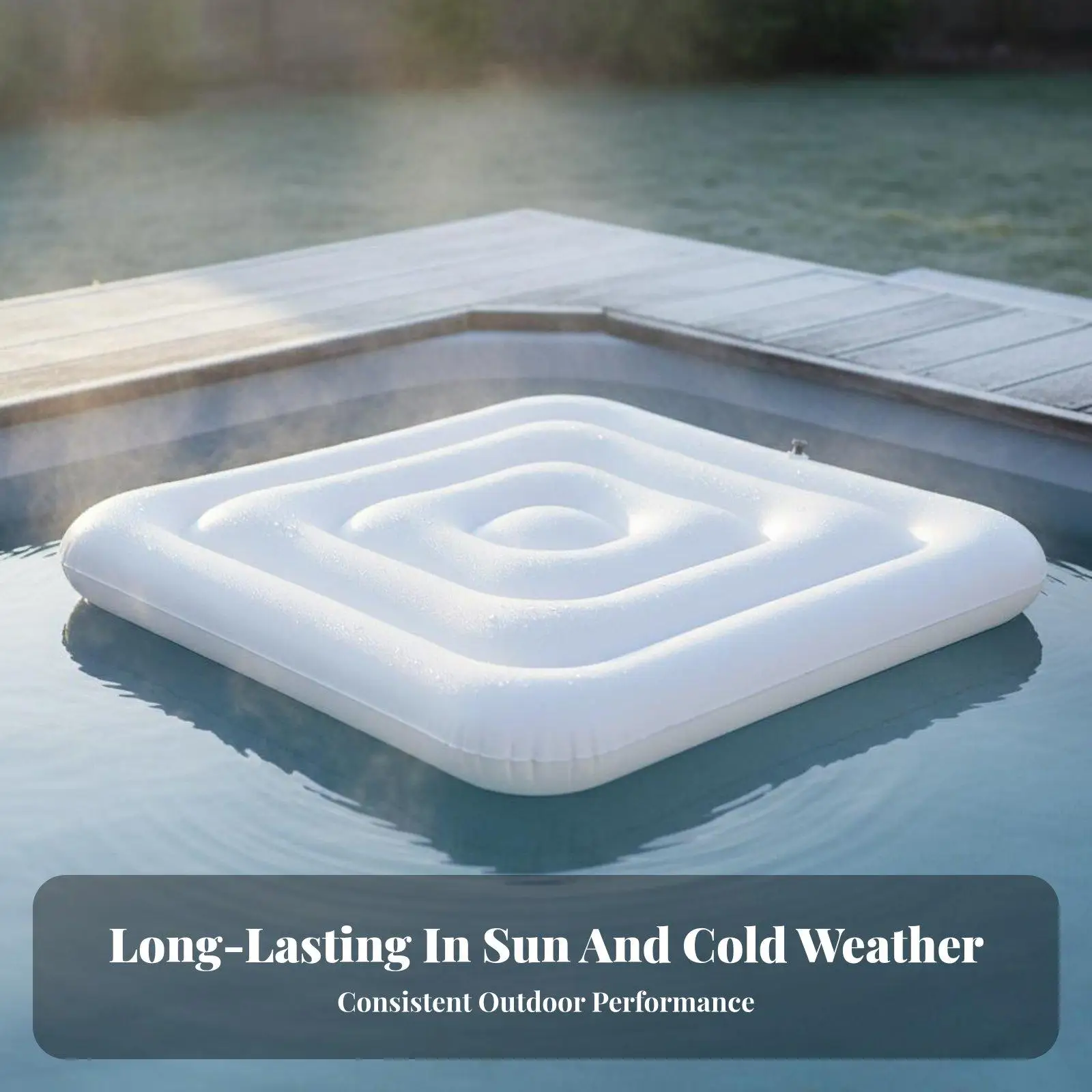 Inflatable Spa Cover Energy Saving Thermal Pool Lid Weatherproof PVC Protector for Outdoor Hot Tub Jacuzzi Accessory