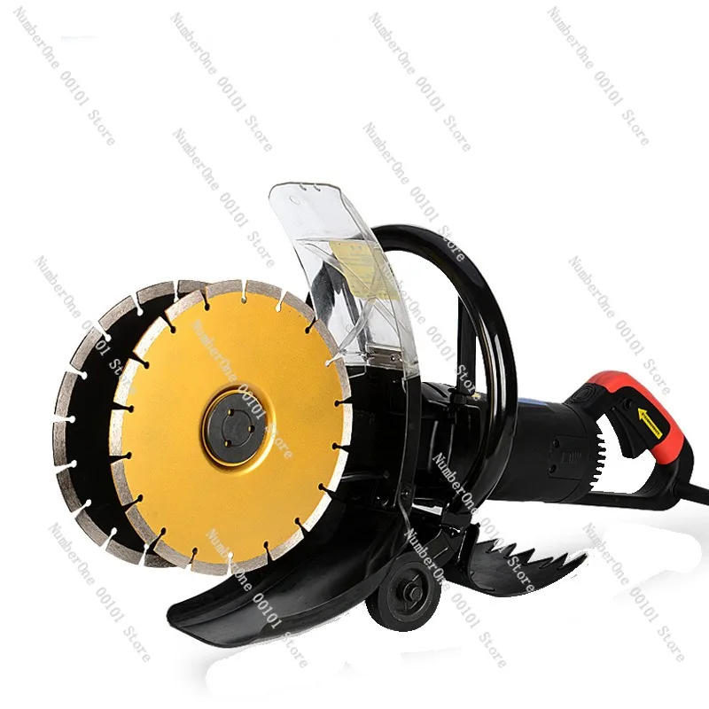 2300W Double Saw Blade Wall Groove Cutting Machine Dust-proof Concrete Cutting