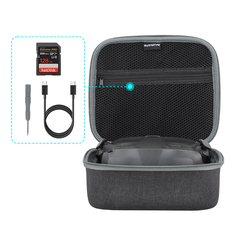 حافظة محمولة لنظارات DJI N3/حقيبة تخزين الكابلات صندوق حماية نظارات قشرة صلبة لملحقات طائرة DJI Avata 2 / NEO بدون طيار #4