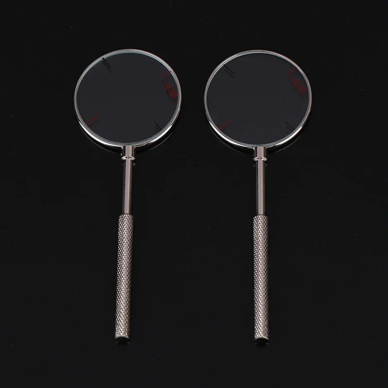 1-teiliger optischer Kreuzzylinder mit Edelstahlgriff, ophthalmologisches Prüfungswerkzeug, optionaler PU-Aufbewahrungskoffer