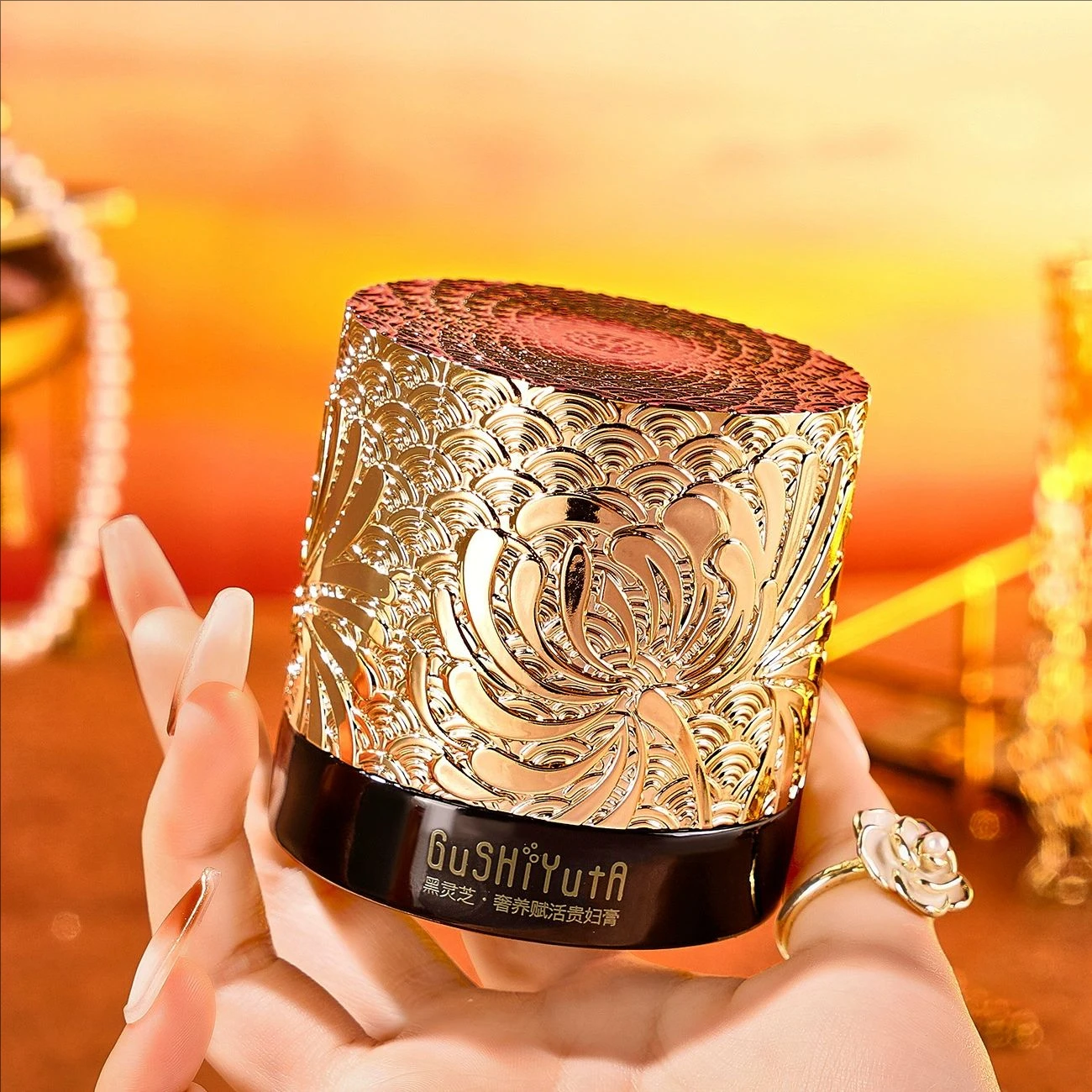 Luxury Noble Lady Cream Whitening Moisturizing black Ganoderma Day Cream Brightening Dark Skin Spots Scar Snow White Cream