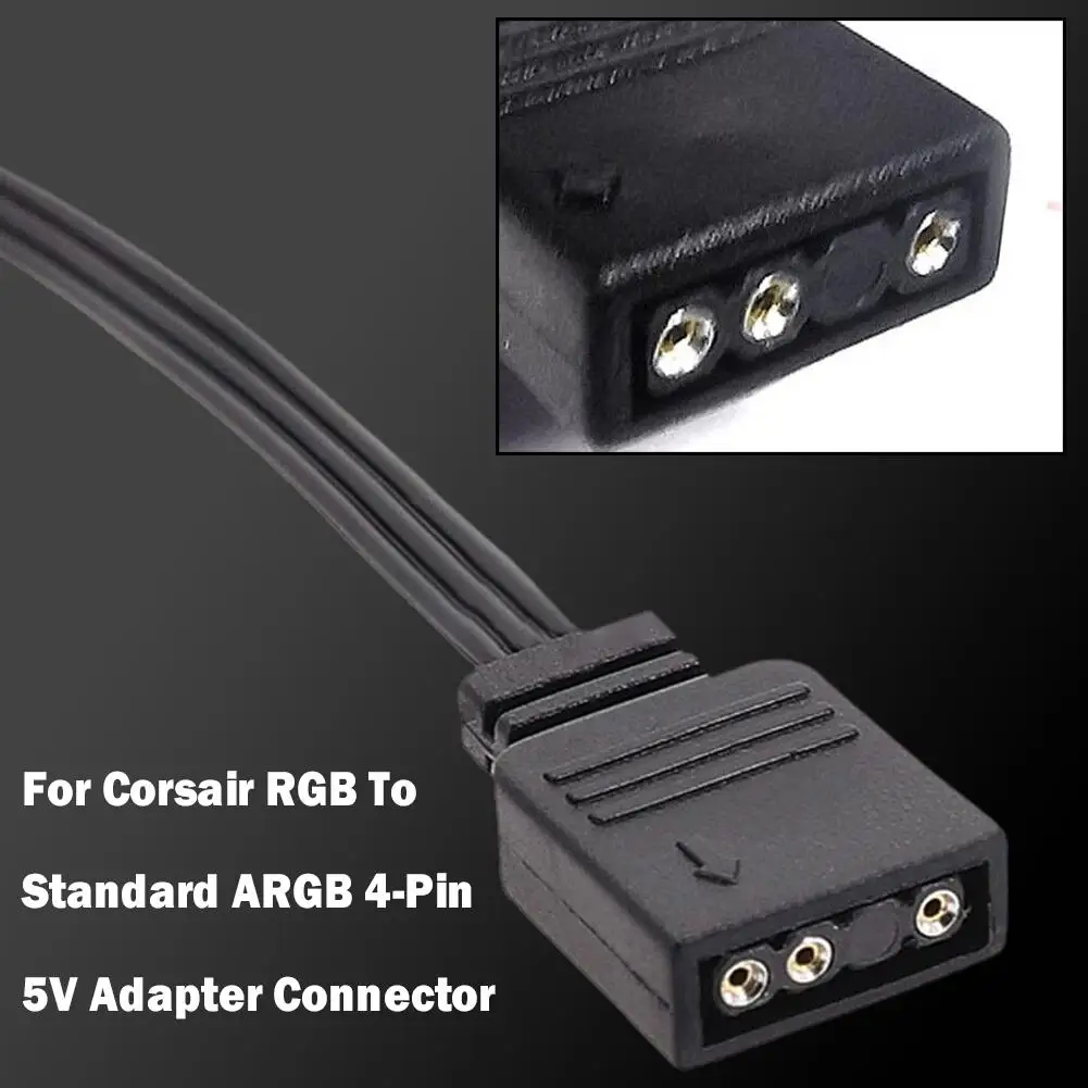 Pirate Ship Controller Adapter Line RGB Cable 25cm Extension Cord For Corsair RGB To Standard ARGB 4-Pin 5V Adapter Connector