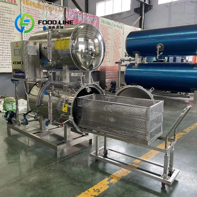 Customize Hot Sale Semi Automatic Autoclave Sterilizer Retort Machine Double Layer Electric Heating for Cans Flexible Package