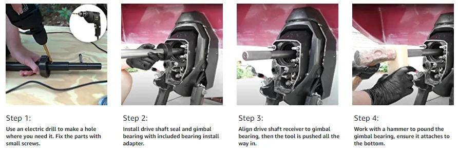 ANX Gimbal Lager Puller/Entferner & Lager Installer & Ausrichtung Werkzeug für Mercruiser Alpha Alpha 1 Marine Zubehör Boot – Detail 12