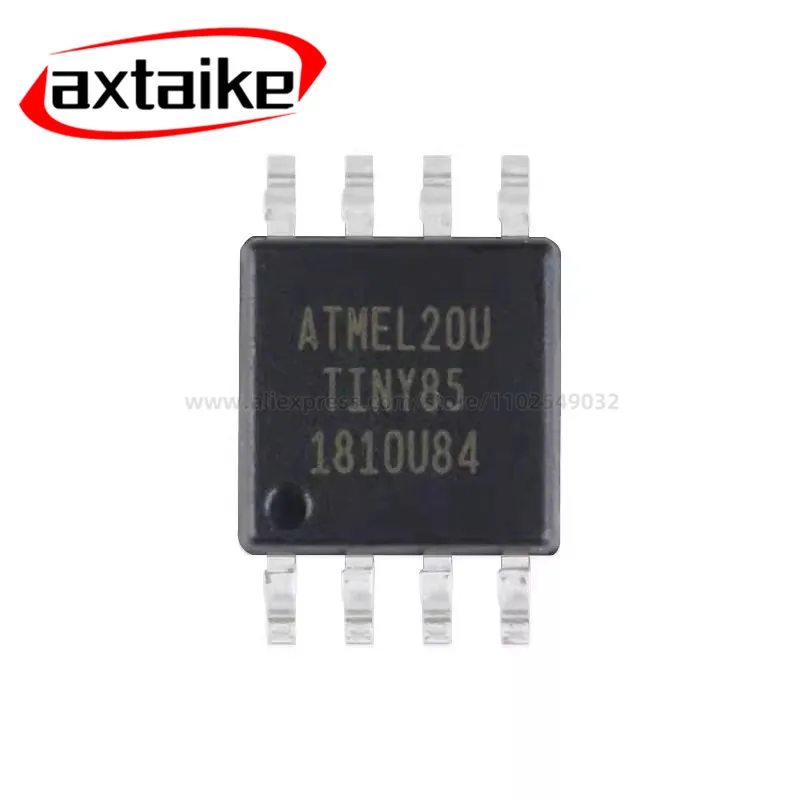 TINY85 ATTINY85-20SU ATTINY85-20SUR SOIC-8 SMD 8KB 20MHz 8Bit Microcontroller Chip IC