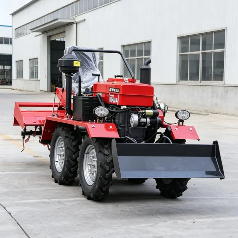 Customized Tractor rotary tiller, upgraded heavy-duty four-wheel rotary tiller, high-power efficient farm ploughing machine view 3