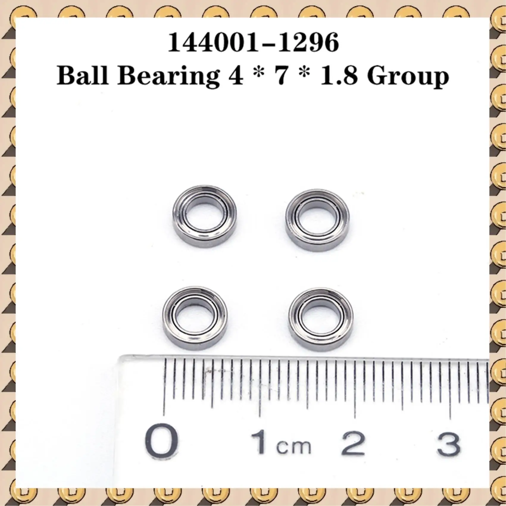 

A003 12 шт. 144001-1296 подшипник для Wltoys 144001 1/14 4WD RC автомобильные запасные части, обновленные аксессуары, 4X7X1.8
