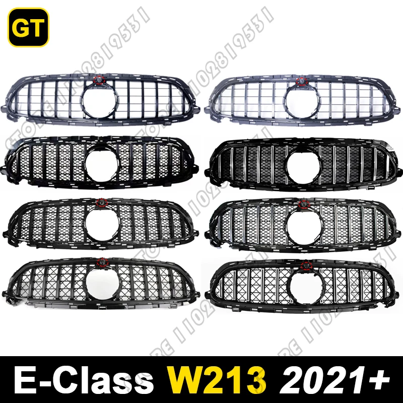for 2021+ W213 E Class Mercedes Benz E200 E220 E250 E260 E300 E320 E350 E400 E450 E500 E63 AMG GT Bumper Mesh Racing Grille view 2