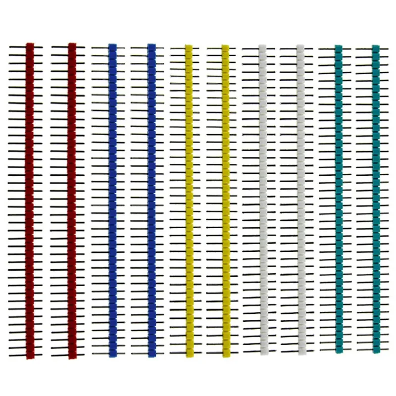 10 قطعة 40 دبوس 1x40 صف واحد الذكور والإناث 2.54 رأس دبوس قابل للكسر PCB JST موصل قطاع لاردوينو لتقوم بها بنفسك عدة