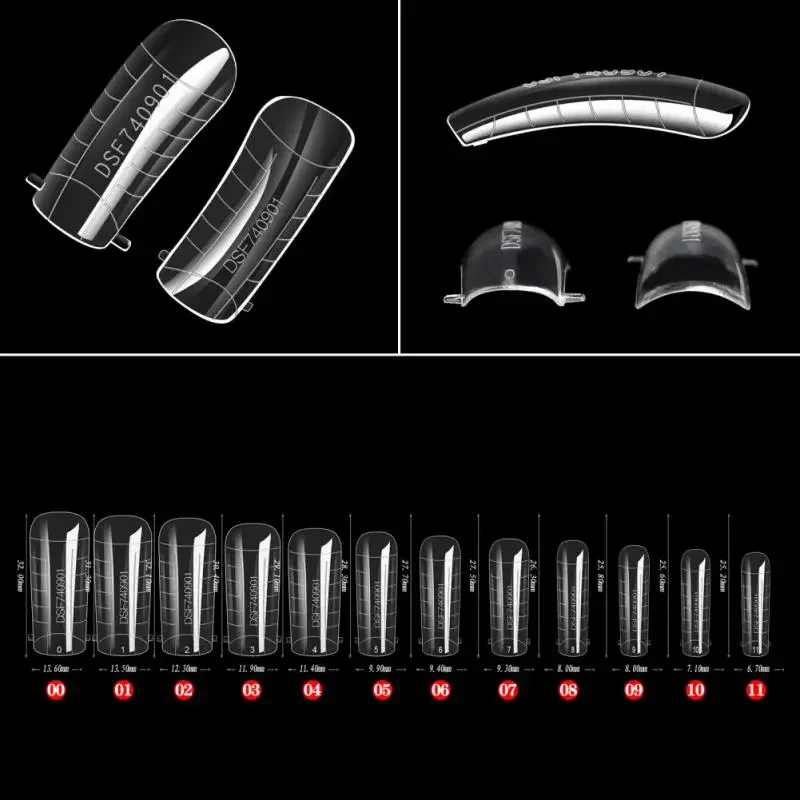 Dual Forms Tips Quick Building Gel Mold Nail System Full Cover Tips Nail Extension Forms Top Molds For Build Form