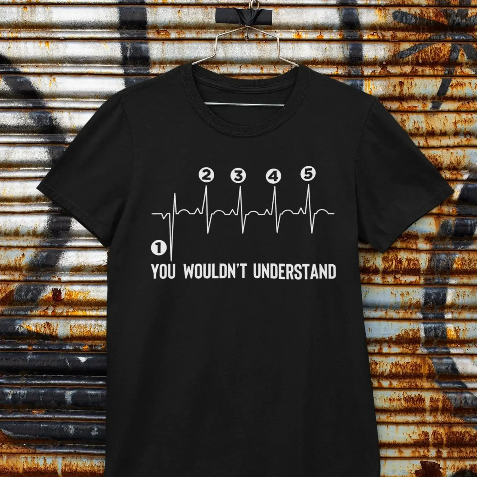 Biker Heart Beat You Wouldn't Understand T Shirt vintage Washed homme Versatile Casual Breathable Soft Unisex designer clothes