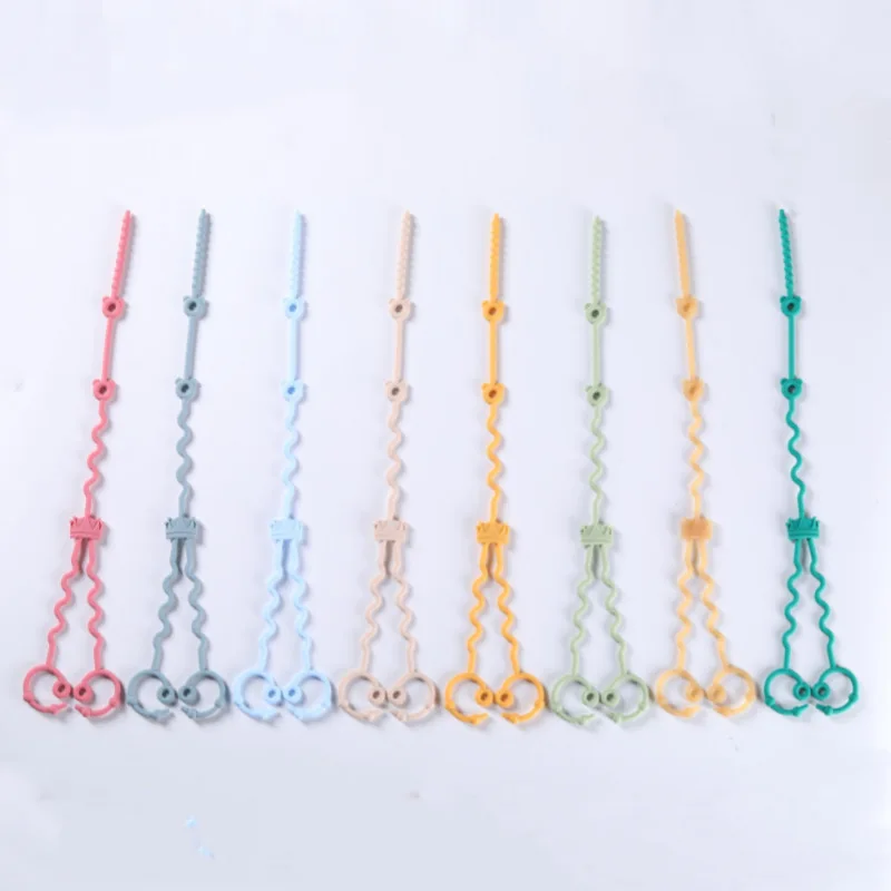 Baby Silicone Pacifier Chain Food Grade Children Pacifier Loss Prevention Chain Toy Strap Lanyard Silicone Pacifier Chain