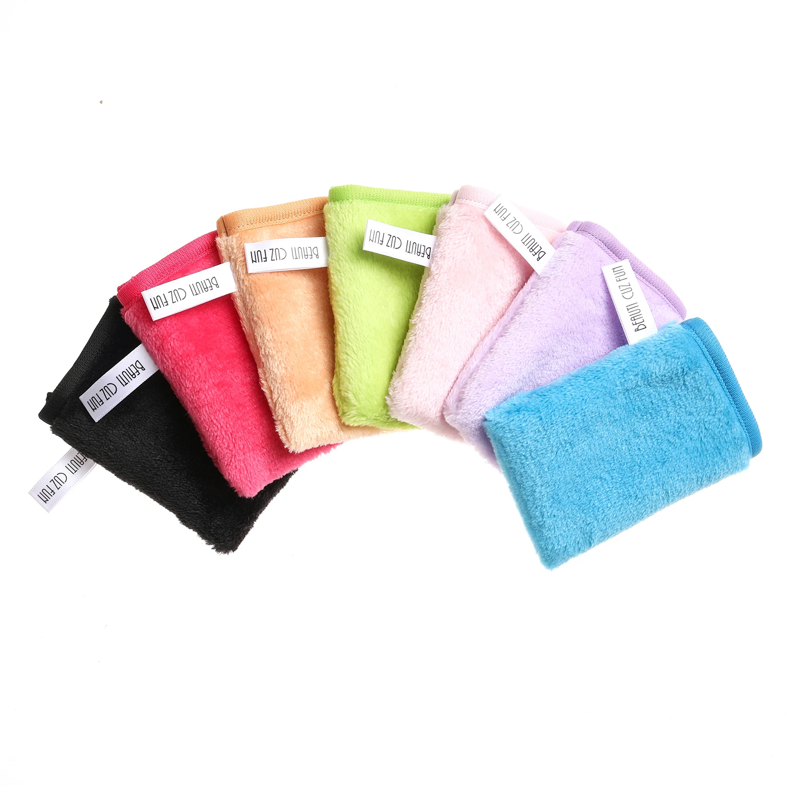 7개 플란넬 메이크업 리무버 장갑 얼굴 클렌징 글러브