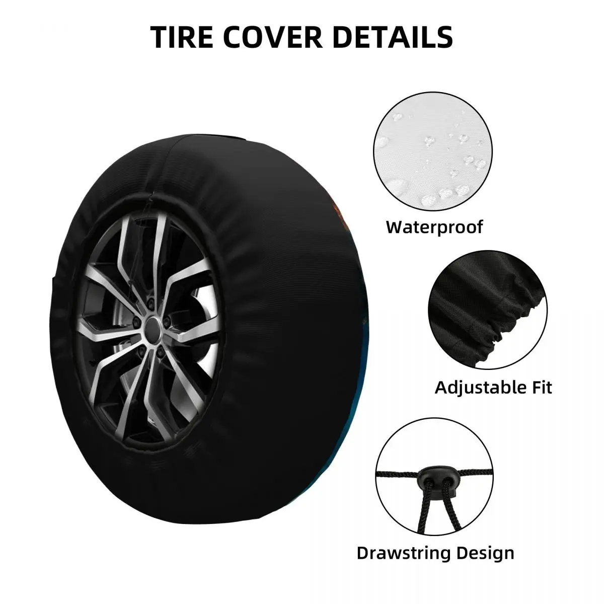 Underwater Marine Spare Tire Cover for Suzuki Mitsubish SUV RV Car Wheel Protectors Accessories 14" 15" 16" 17" Inch