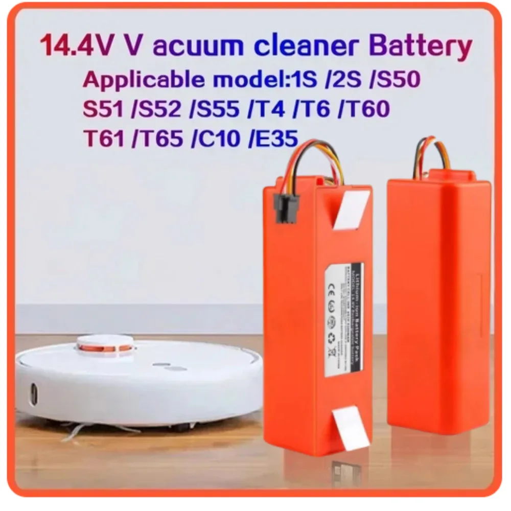 

VAKAUMUS Robotic Vacuum Cleaner Replacement Battery For Xiaomi Roborocks S55 S60 S65 S50 S51 Parts BRR-2P4S-5200D