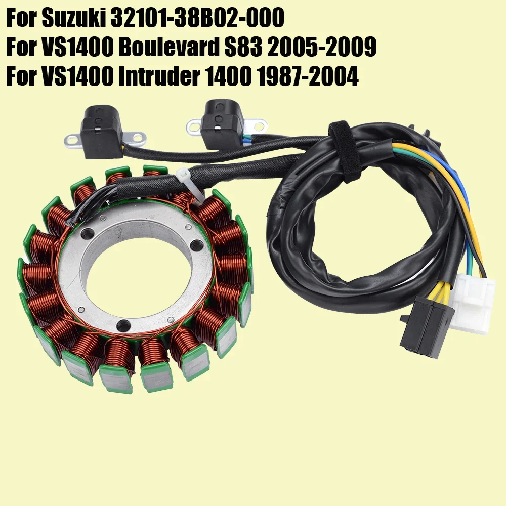 Stator Coil For Suzuki VS1400 Boulevard S83 2005 - 2009 / VS 1400 Intruder 1400 1987 - 2004 / 32101-38B02-000