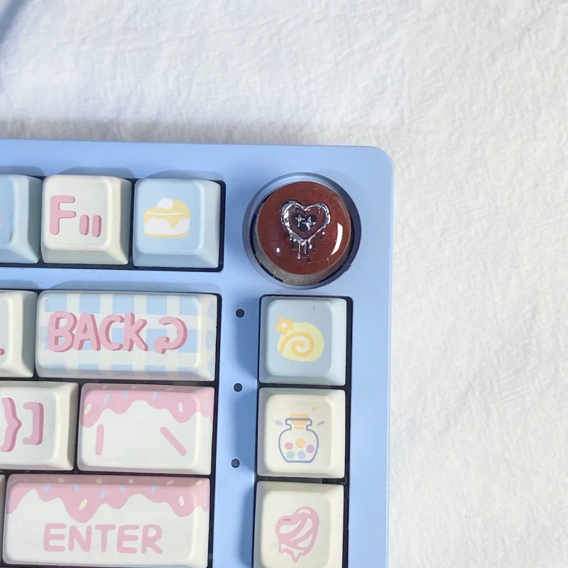 MiFuny-teclas con perilla de chica/gato, teclas Kawaii de resina personalizadas, teclas artesanales para teclado mecánico Hi8/Hi75, accesorios de regalo