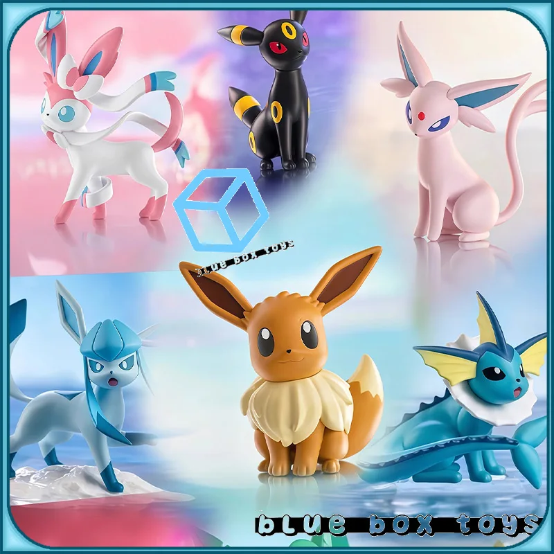 

Genuine FUNISM Pokemo PKM In Stock Umbreon Sylveon Espeon Eevee Family Model Action Figures Collect Commemorate Model Toys Gifts