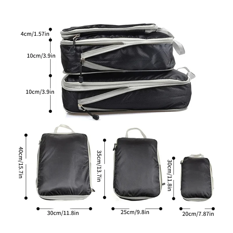 3pcs Oversized Storage Bag Travel Compressible Storage Set Luggage Sorting And Organizing Storage Bag Expandable Packaging Bag