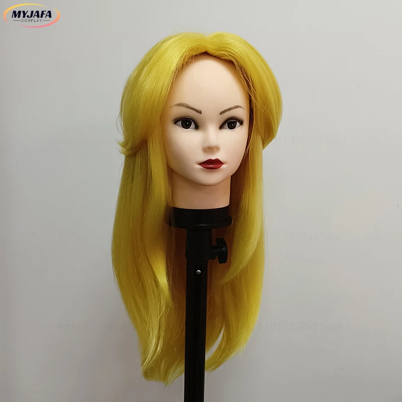 New Arrive Alice Cosplay Wig Alice in Wonderland Cosplay Long Straight Yellow Golden Heat Resistant Hair Anime Wigs + Wig Cap